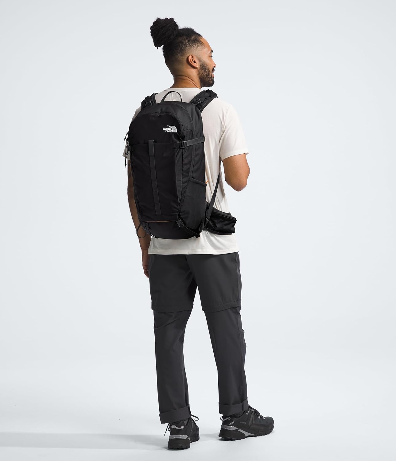 image:imageThe North Face Basin 36 Liter Technical Daypack with Rain Cover Unisex Backpack Padded Hipbelt Chest Strap Hiking Pole Attachment Duck GreenShady Blue One SizeTnf BlackTnf Blacknpf