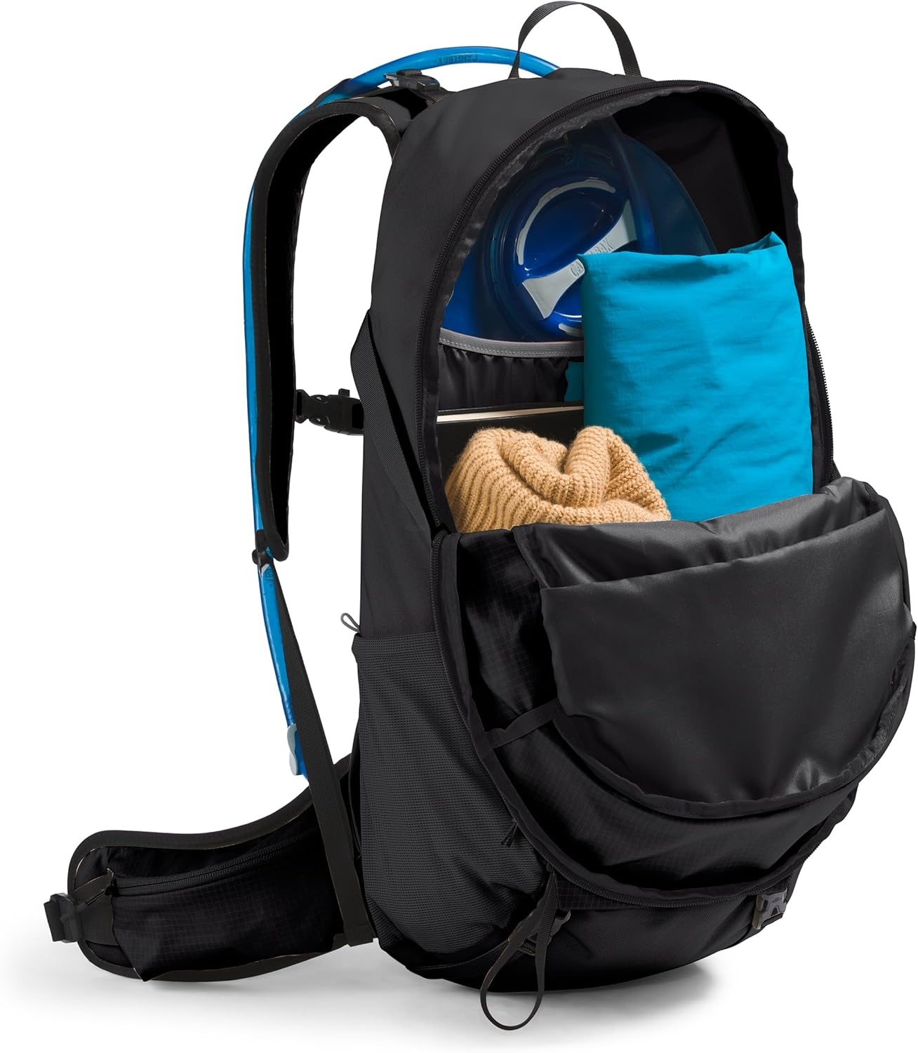 image:imageThe North Face Basin 36 Liter Technical Daypack with Rain Cover Unisex Backpack Padded Hipbelt Chest Strap Hiking Pole Attachment Duck GreenShady Blue One SizeTnf BlackTnf Blacknpf