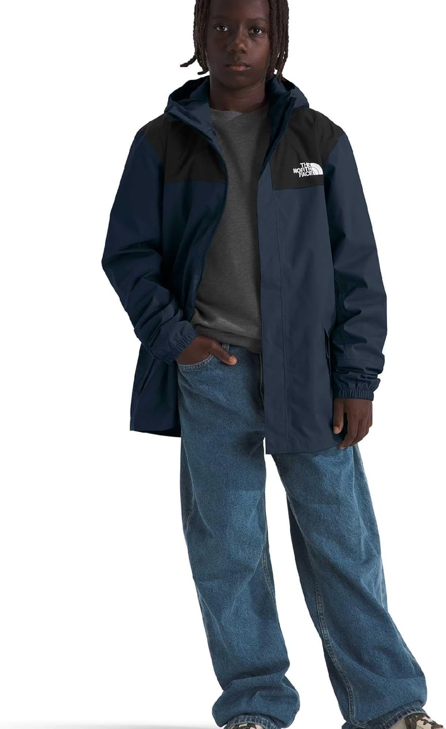 image:imageThe North Face Boys Antora Waterproof Rain JacketSummit Navy