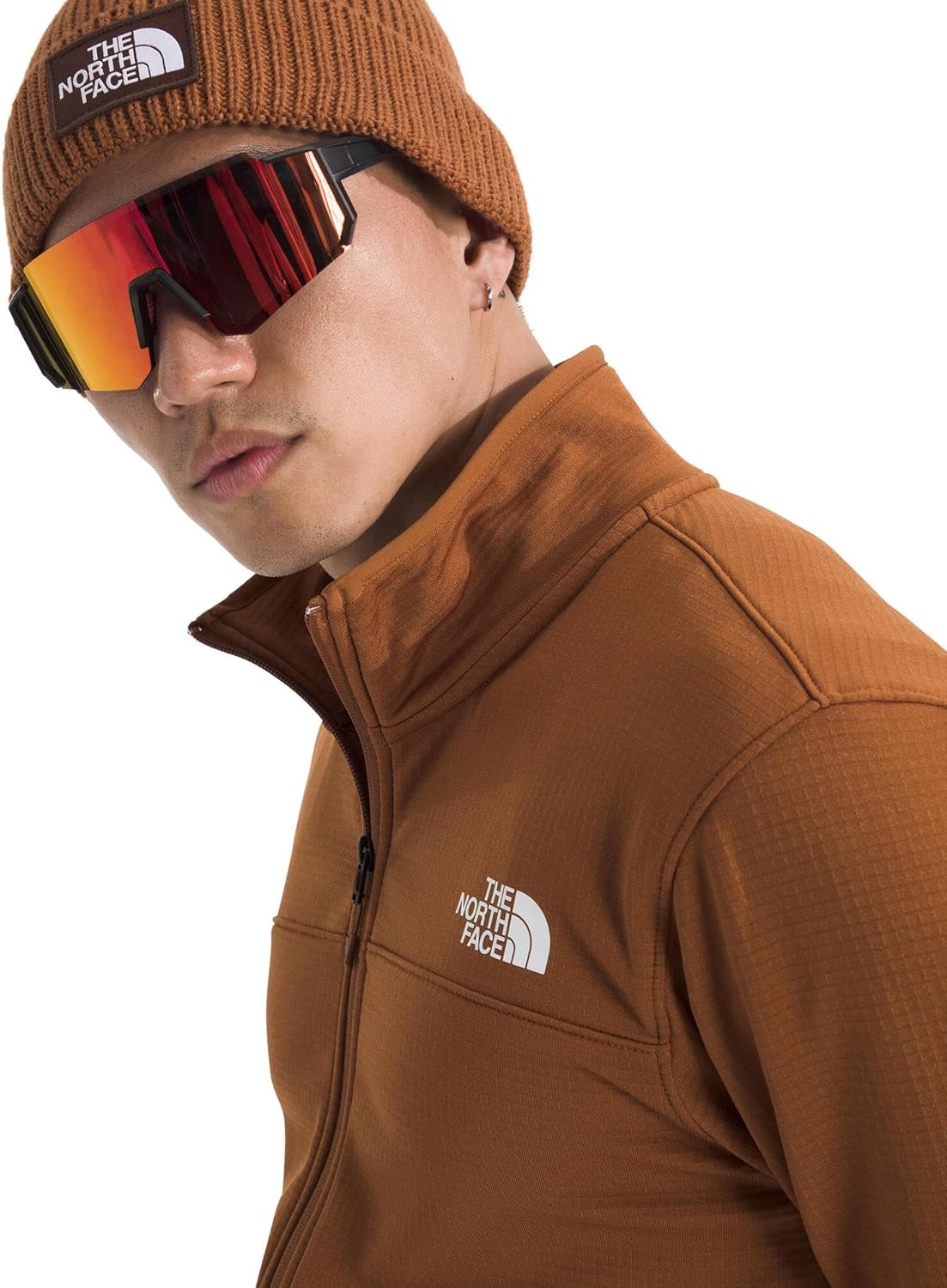 image:imageThe North Face Cedar Trail Grid Fleece Full Zip JacketBurnt Umber