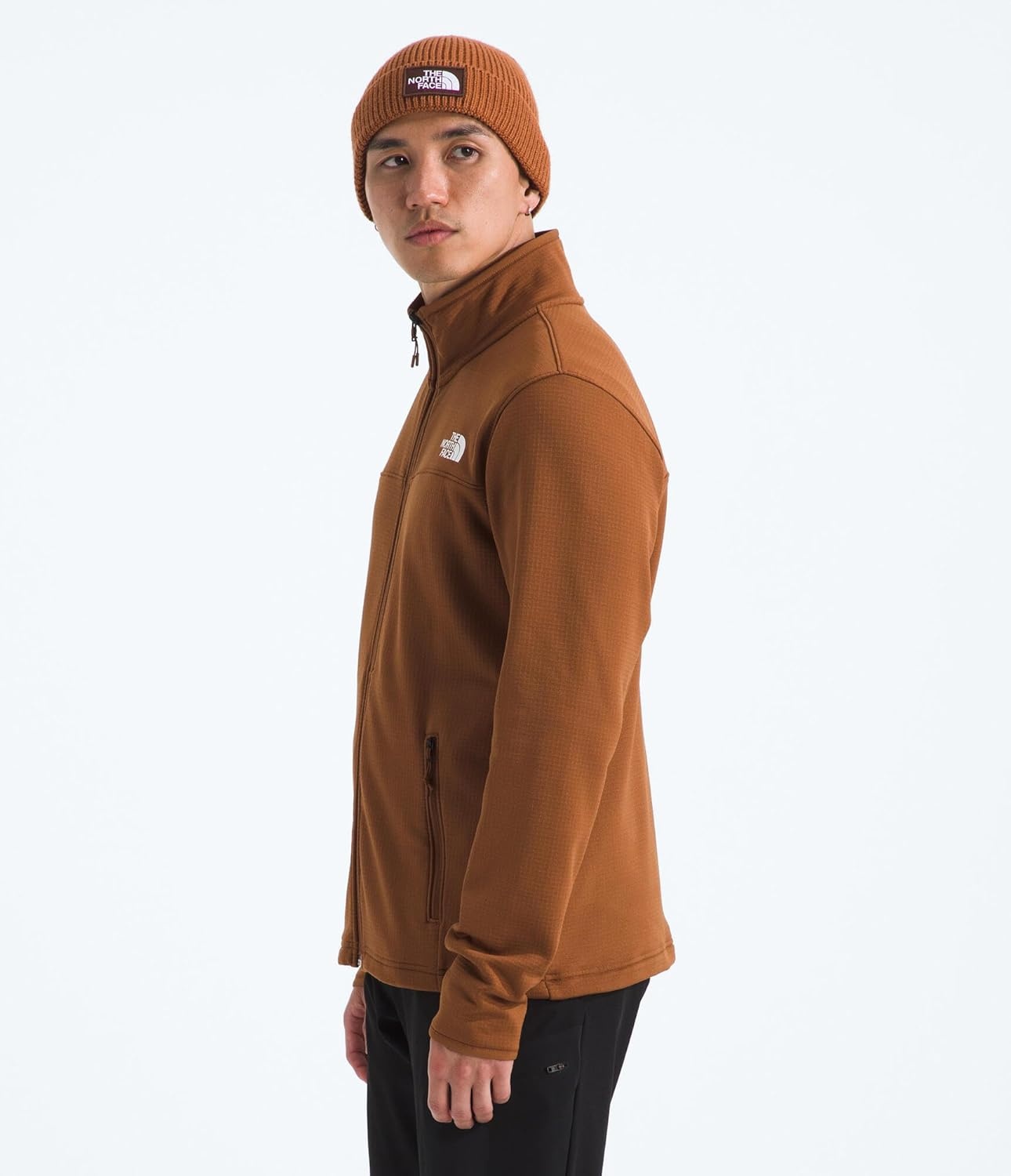 image:imageThe North Face Cedar Trail Grid Fleece Full Zip JacketBurnt Umber