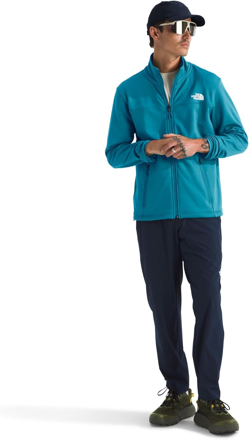 image:imageThe North Face Cedar Trail Grid Fleece Full Zip JacketDusk Blue