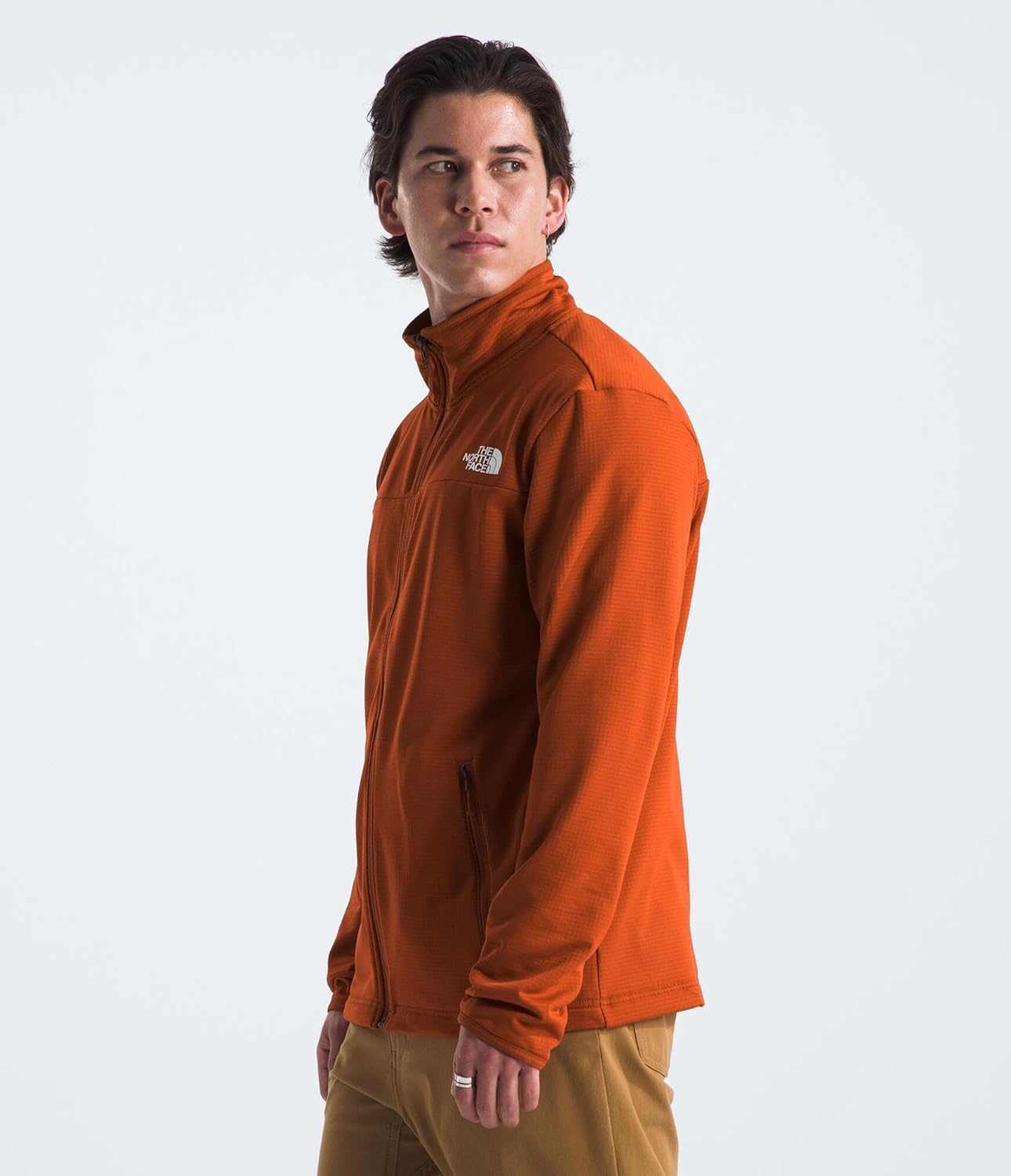 image:imageThe North Face Cedar Trail Grid Fleece Full Zip JacketEarthen Copper