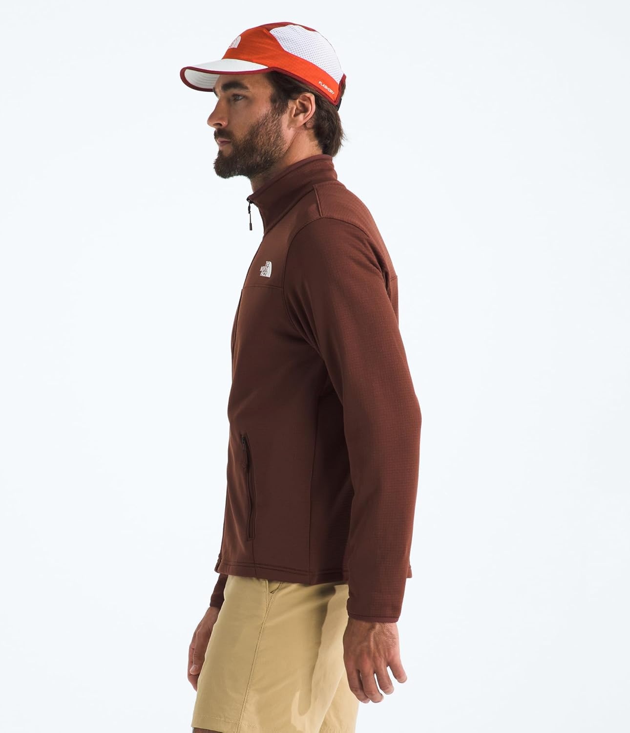 image:imageThe North Face Cedar Trail Grid Fleece Full Zip JacketEmber Soil