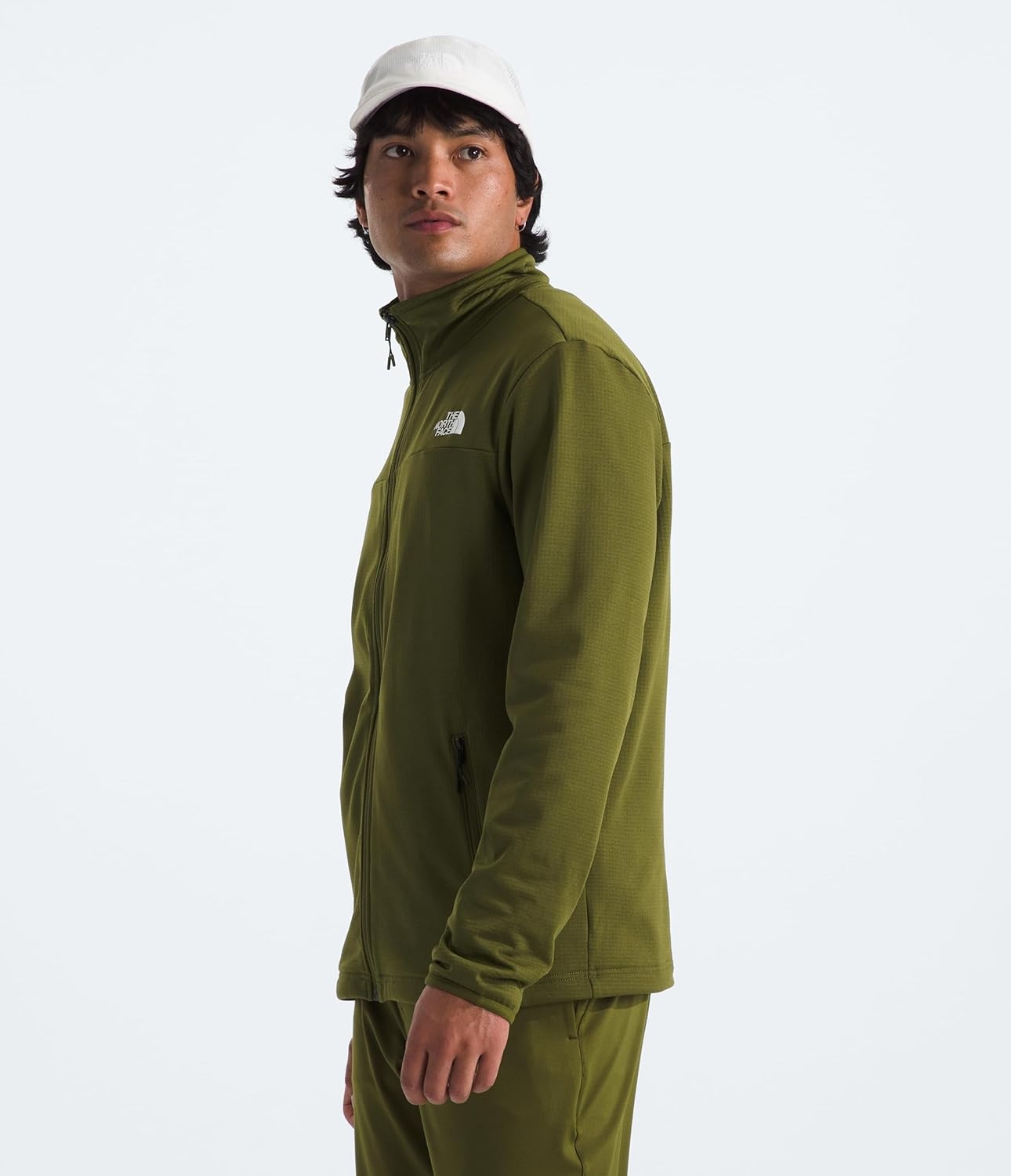 image:imageThe North Face Cedar Trail Grid Fleece Full Zip JacketForest Olive