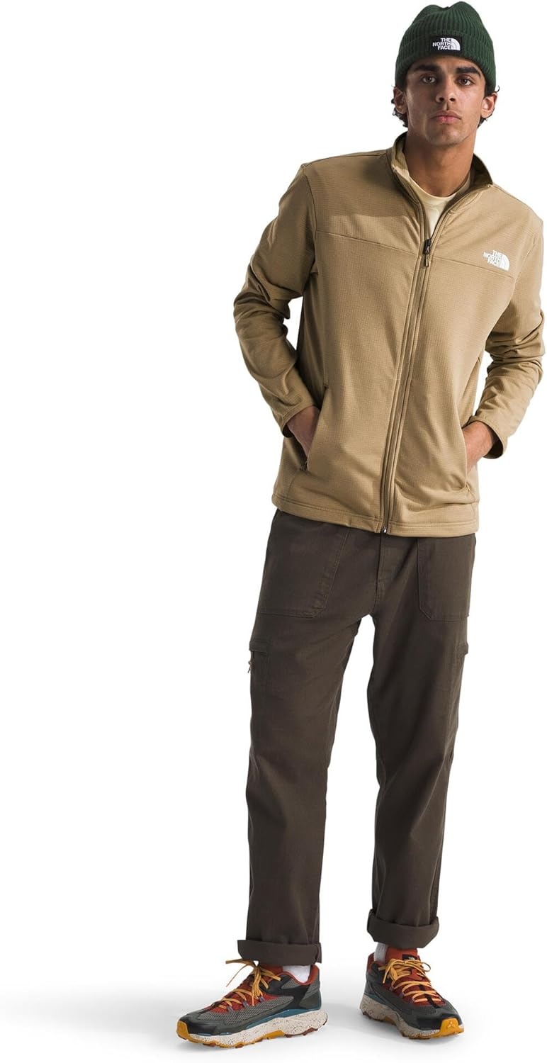 image:imageThe North Face Cedar Trail Grid Fleece Full Zip JacketKhaki Stone