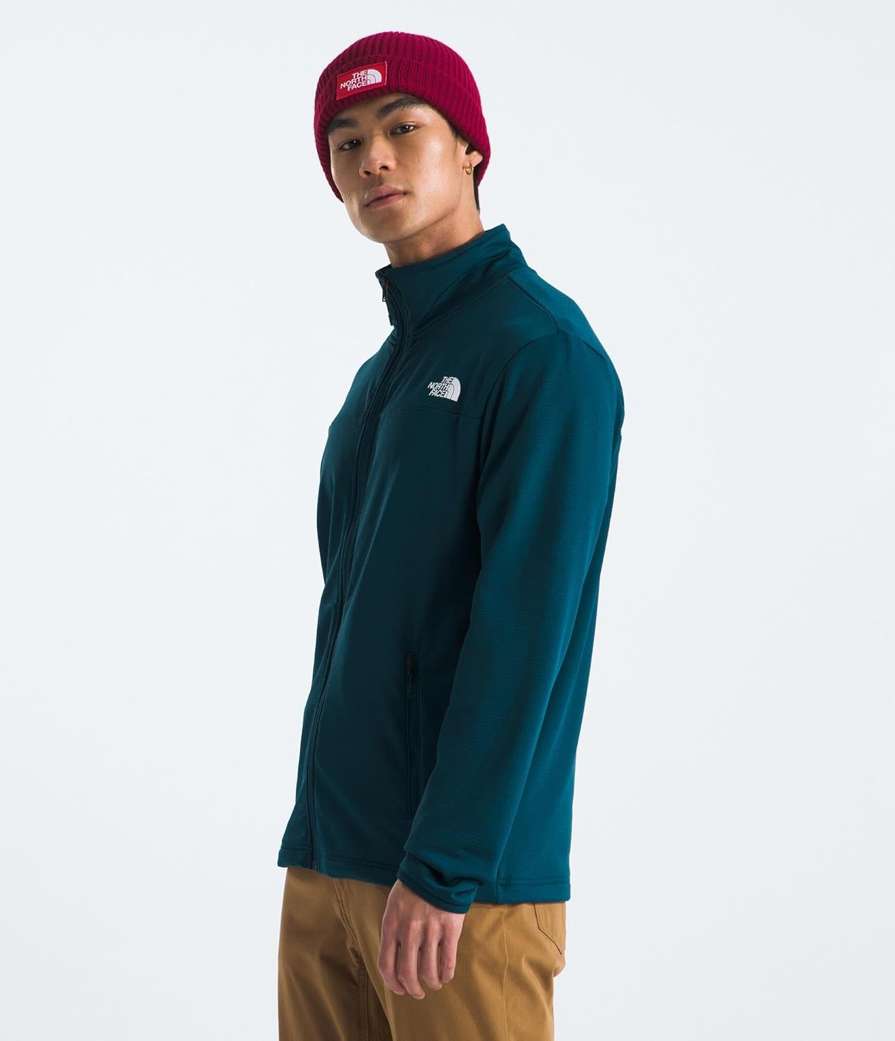image:imageThe North Face Cedar Trail Grid Fleece Full Zip JacketMidnight Petrol