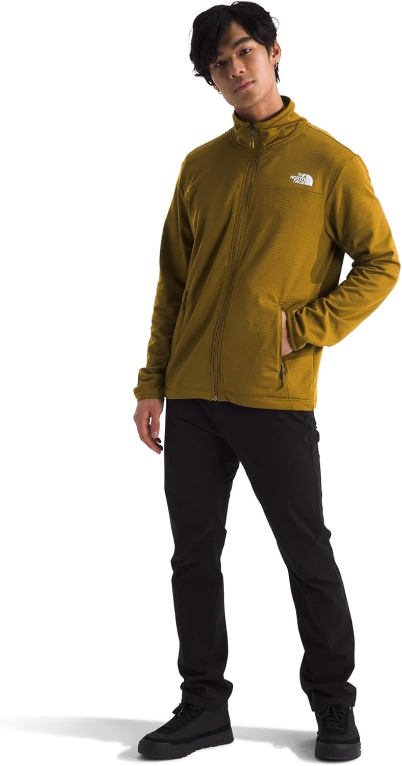 image:imageThe North Face Cedar Trail Grid Fleece Full Zip JacketMoss Green