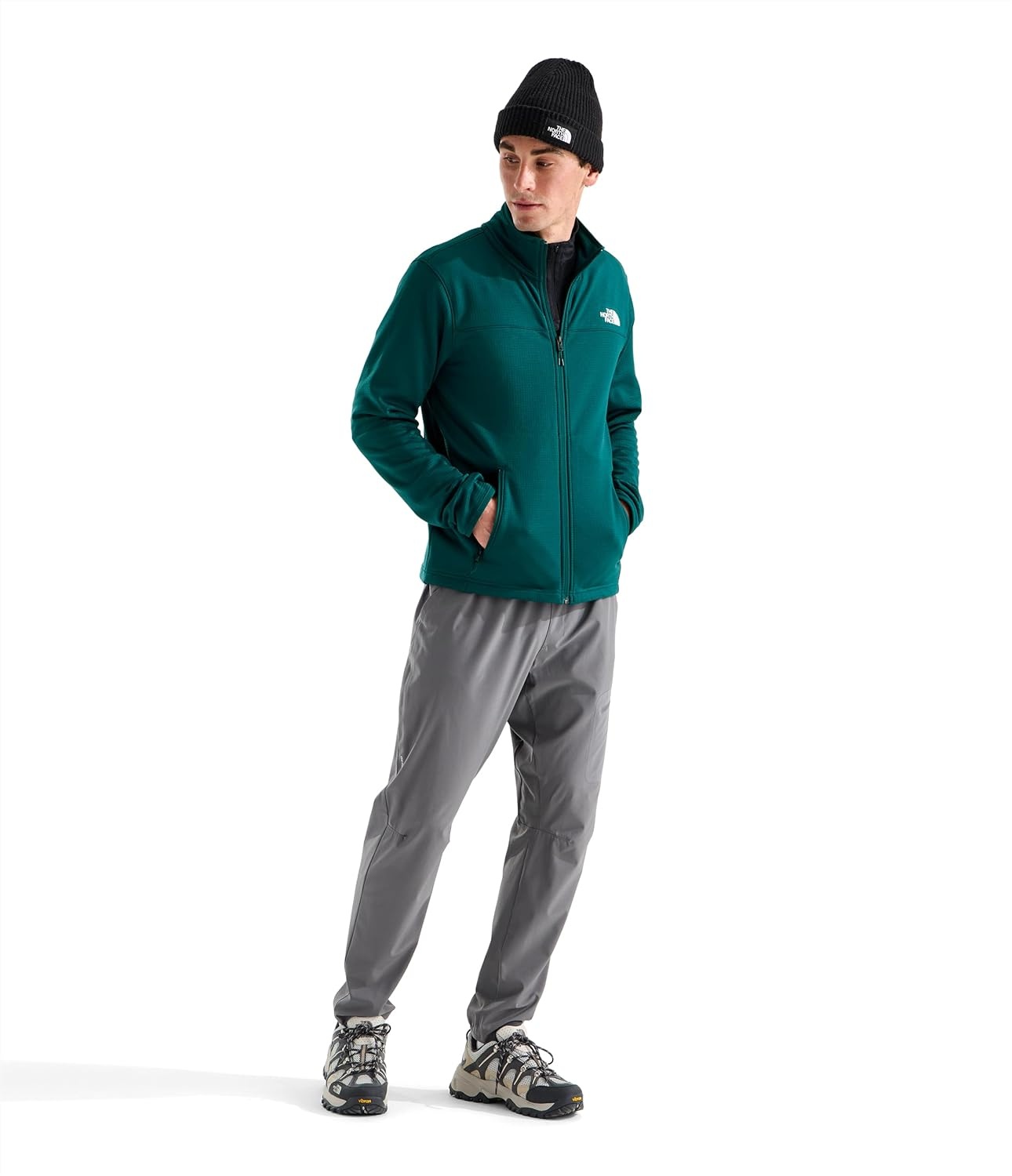 image:imageThe North Face Cedar Trail Grid Fleece Full Zip JacketPacific Teal