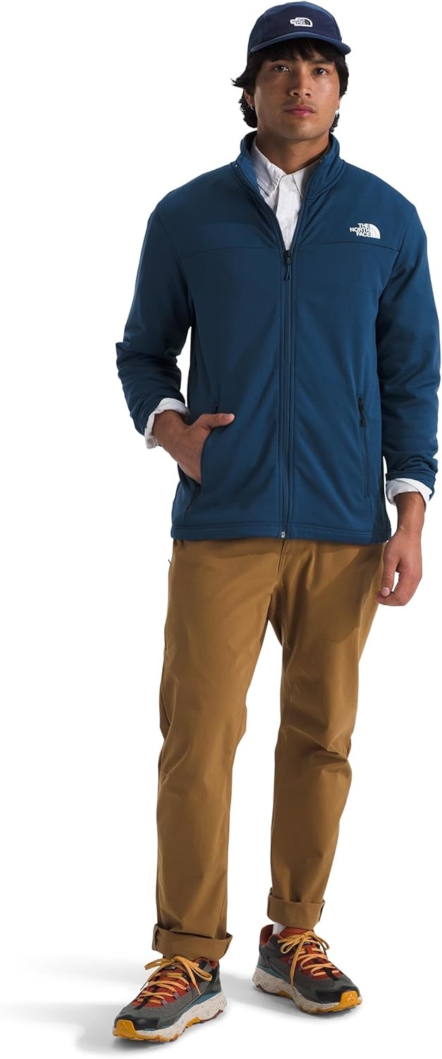 image:imageThe North Face Cedar Trail Grid Fleece Full Zip JacketShady Blue