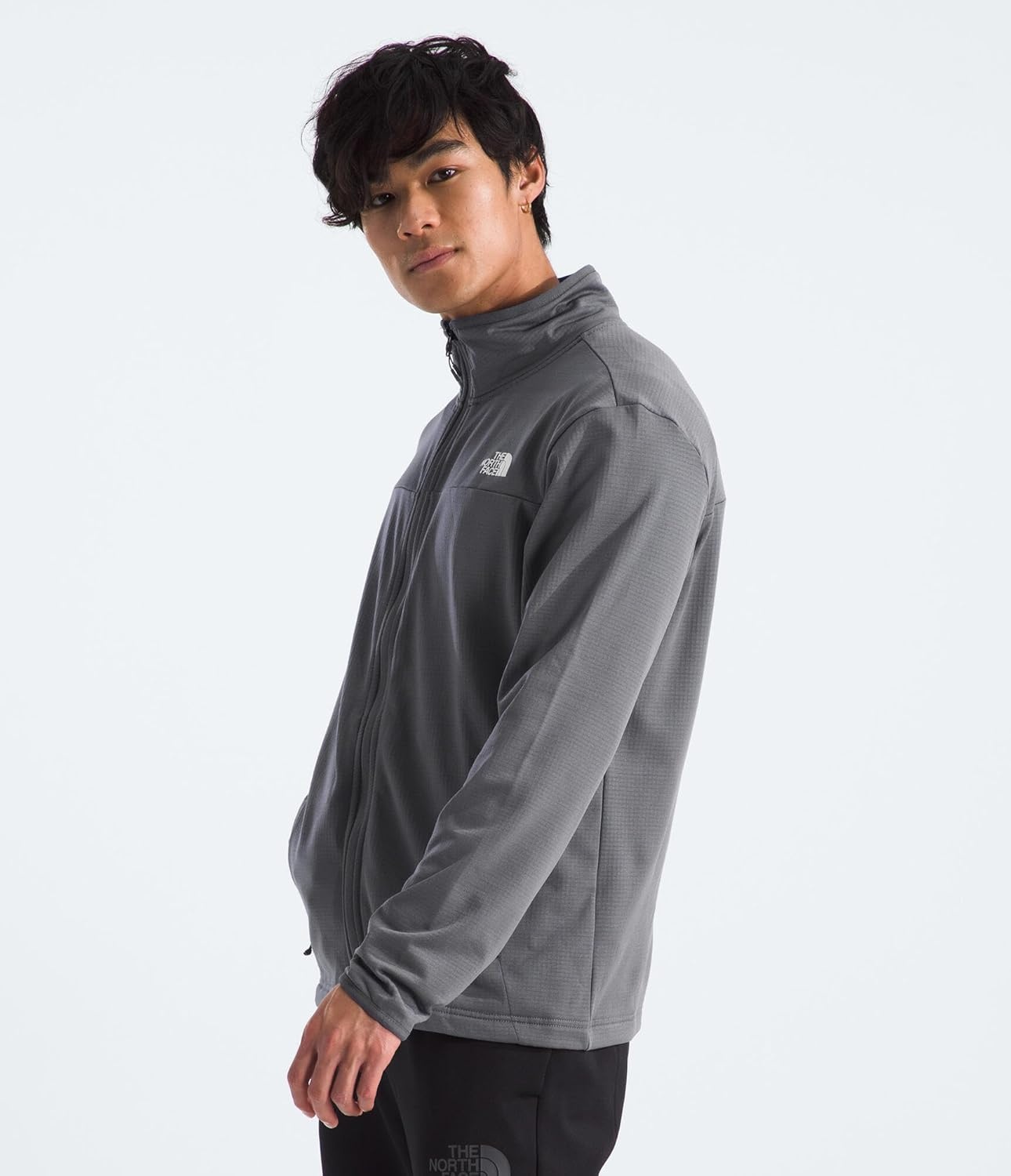 image:imageThe North Face Cedar Trail Grid Fleece Full Zip JacketSmoked Pearl