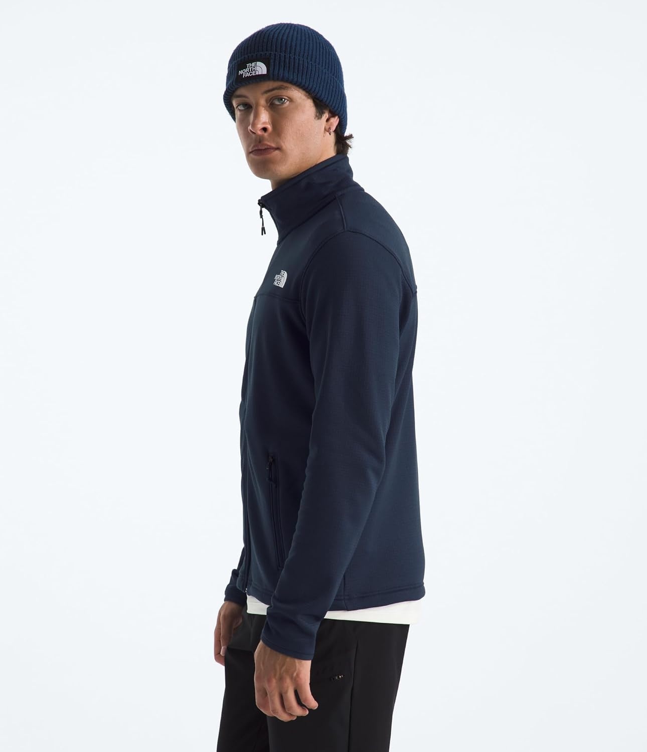 image:imageThe North Face Cedar Trail Grid Fleece Full Zip JacketSummit Navy