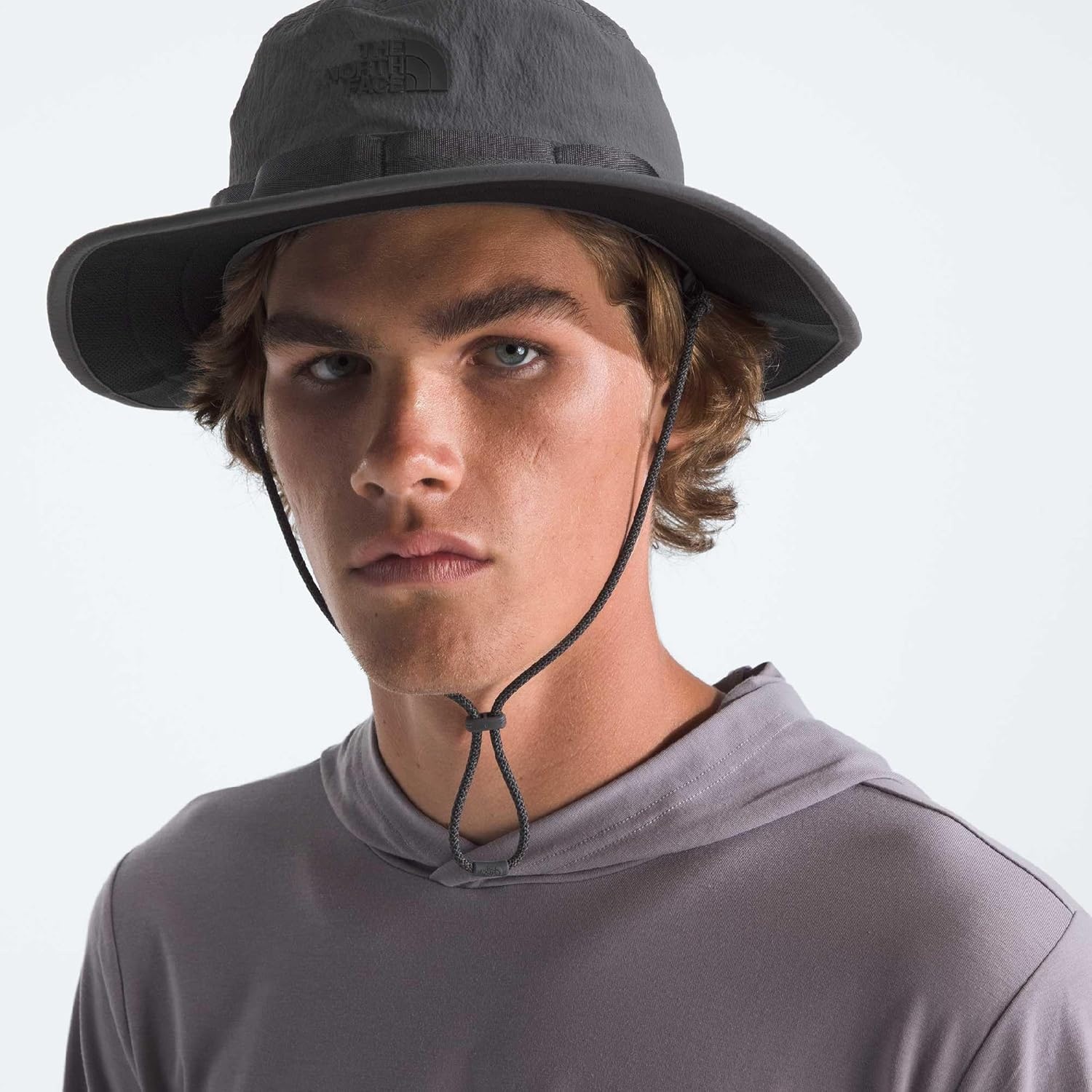image:imageThe North Face Class V Brimmer Lightweight Summer Bucket Hat for Men amp Women UPF 40 Protection Chin StrapAnthracite Grey