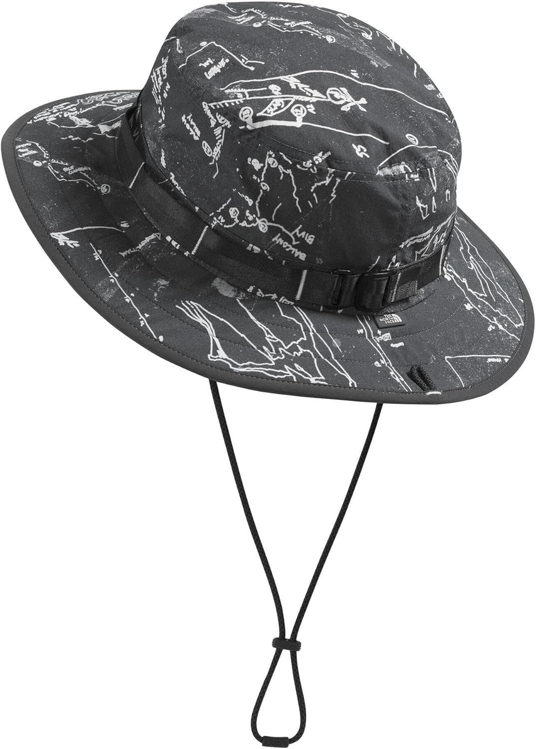 image:imageThe North Face Class V Brimmer Lightweight Summer Bucket Hat for Men amp Women UPF 40 Protection Chin StrapAnthracite Grey Conrad Topo Print