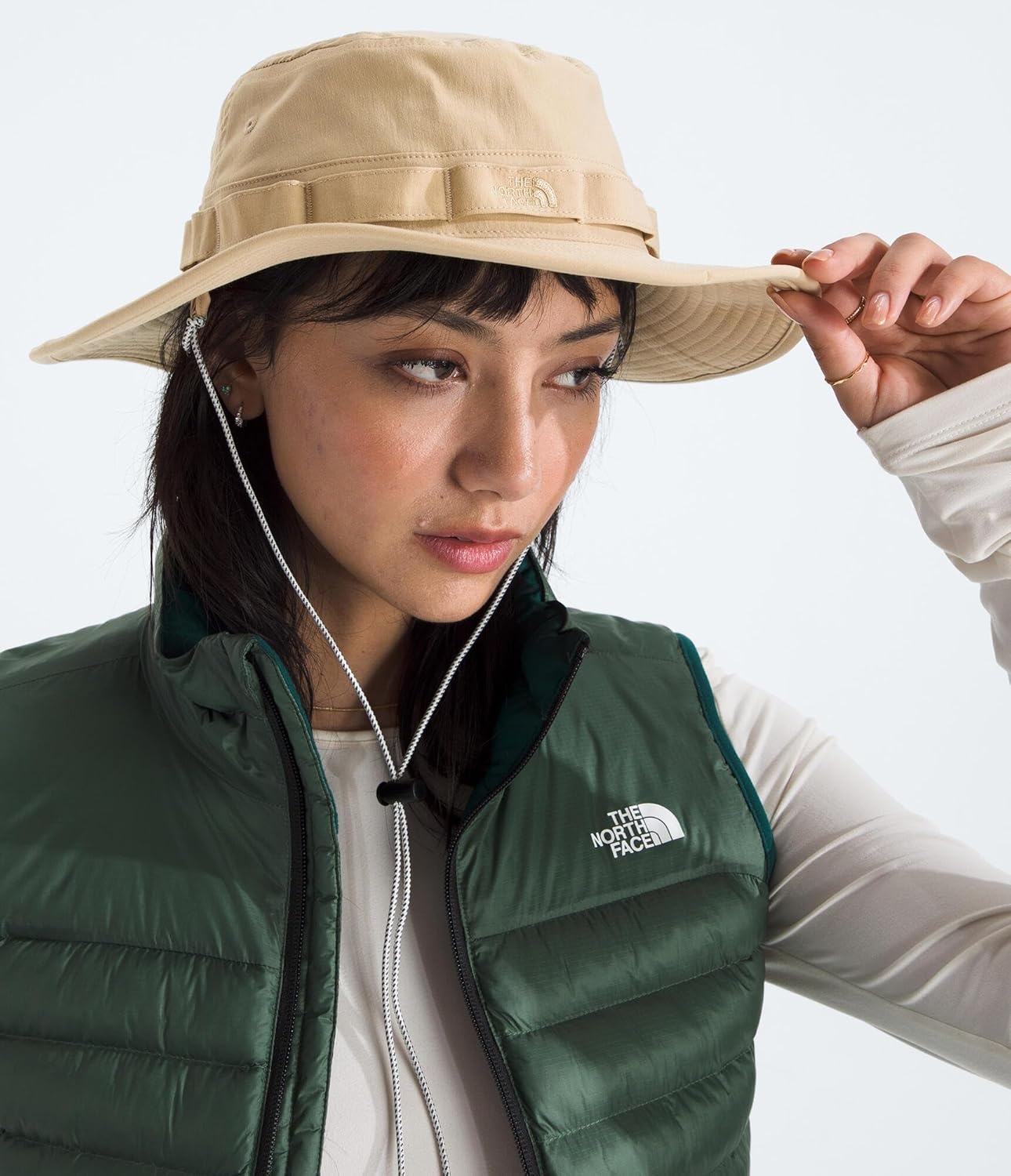image:imageThe North Face Class V Brimmer Lightweight Summer Bucket Hat for Men amp Women UPF 40 Protection Chin StrapKhaki Stonenpf