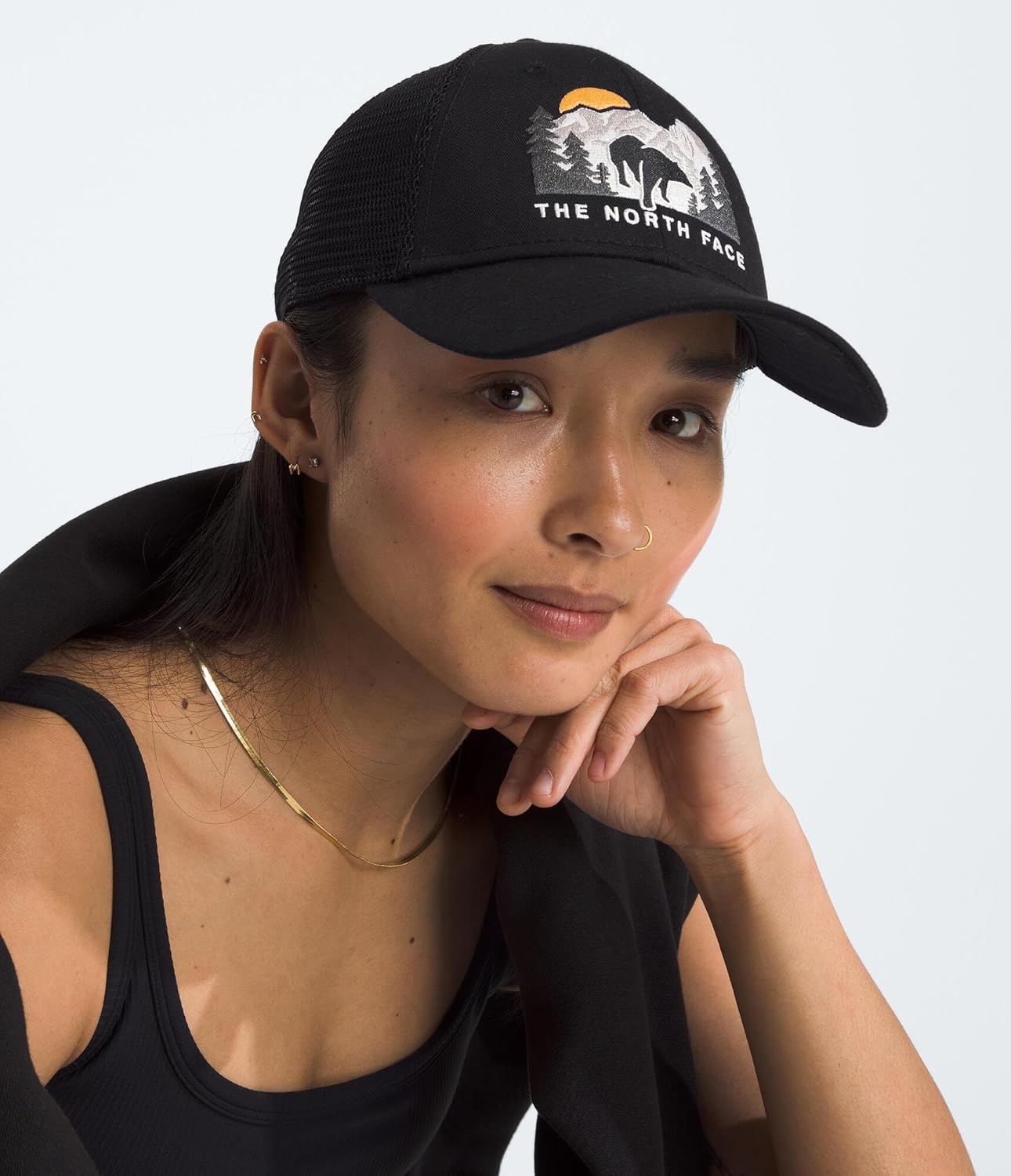 image:imageThe North Face Embroidered Mudder TruckerTnf BlackTnf BlackBear Graphic
