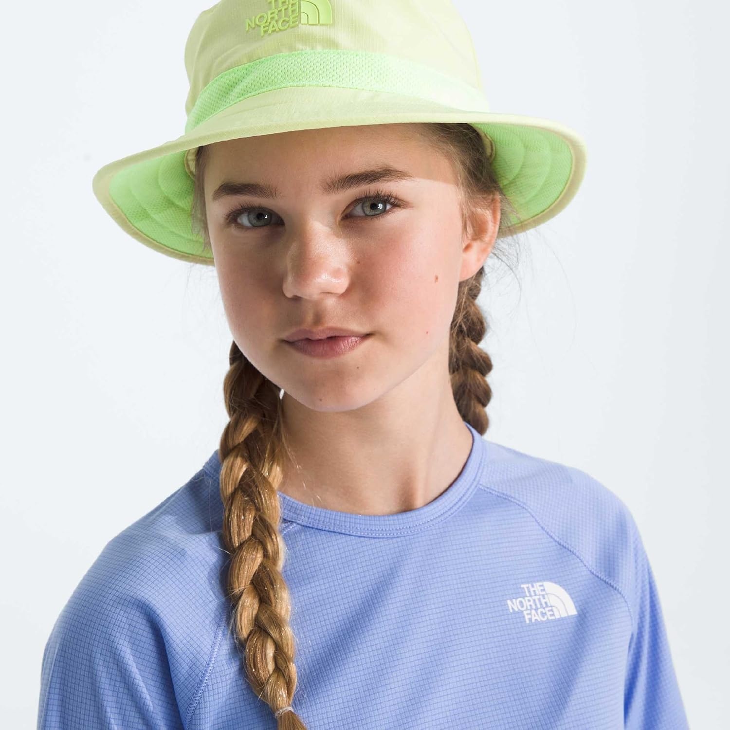 image:imageThe North Face Kids Class V Reversible Bucket Big KidLemon Mist Logo Weather Topo Phantom Print