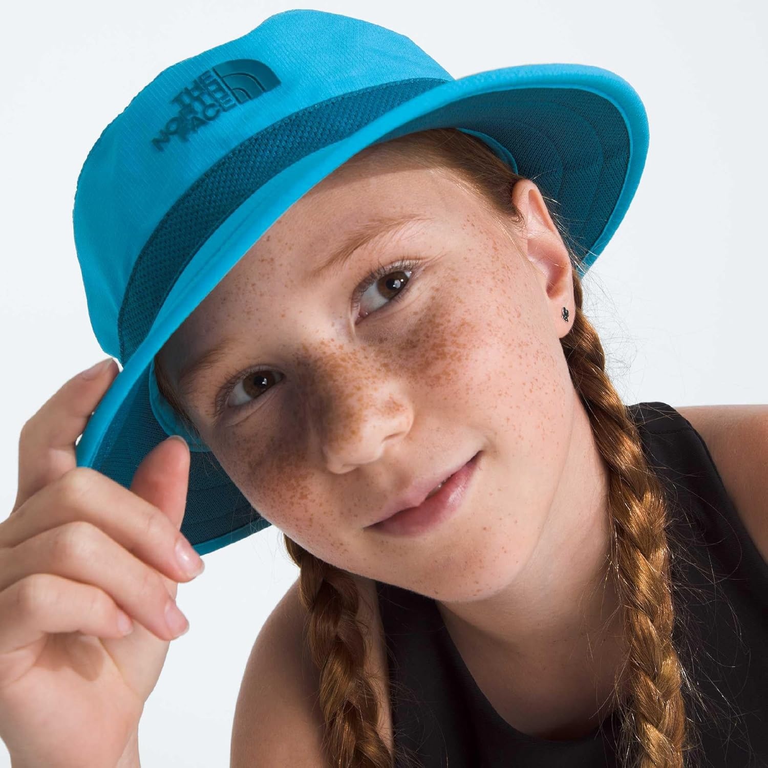 image:imageThe North Face Kids Class V Reversible Bucket Big KidMeridian Blue Logo Weather Topo Phantom Print