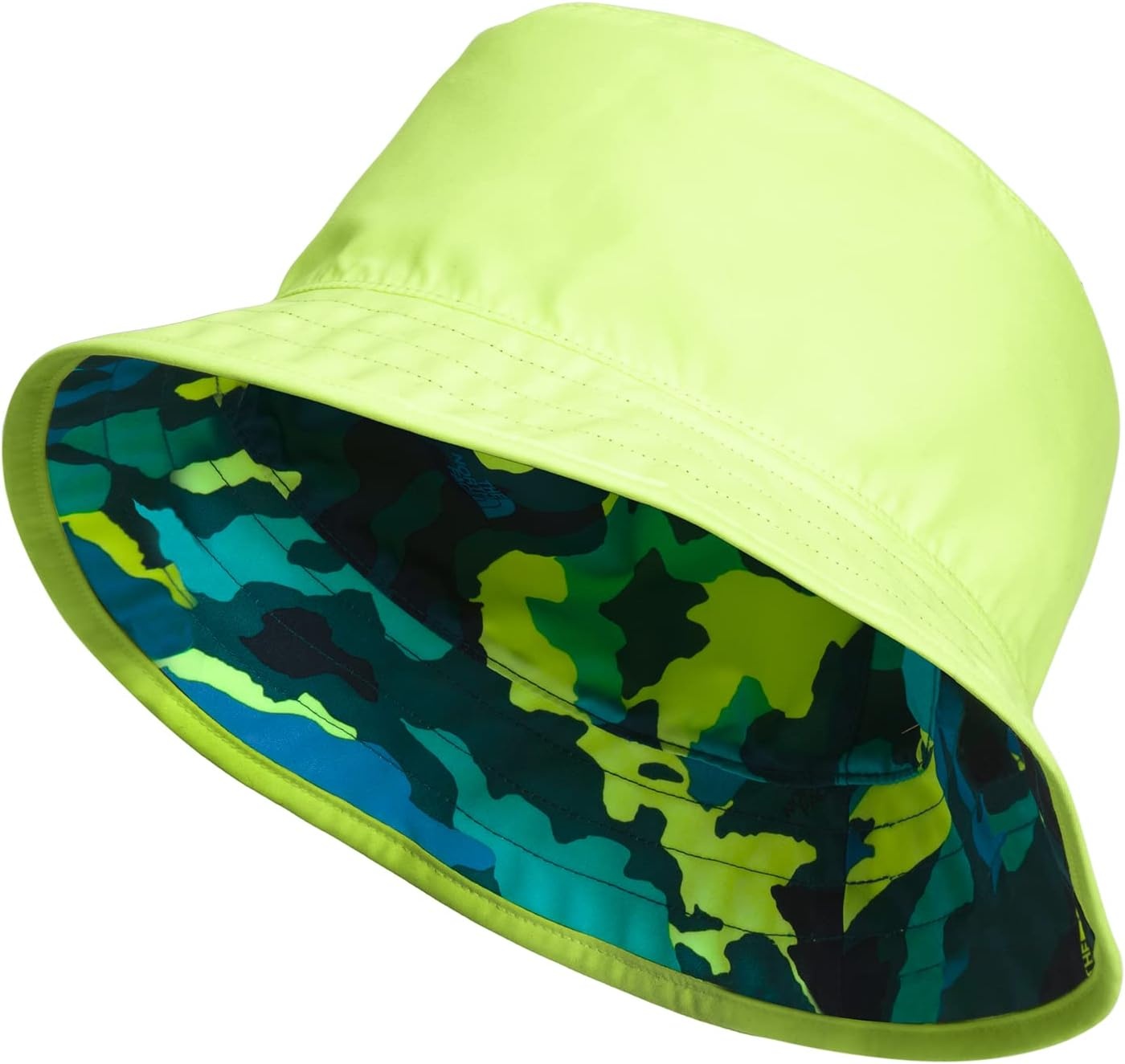 image:imageThe North Face Kids Class V Reversible Bucket Big KidSummit Navy Nature Camo PrintLed Yellow