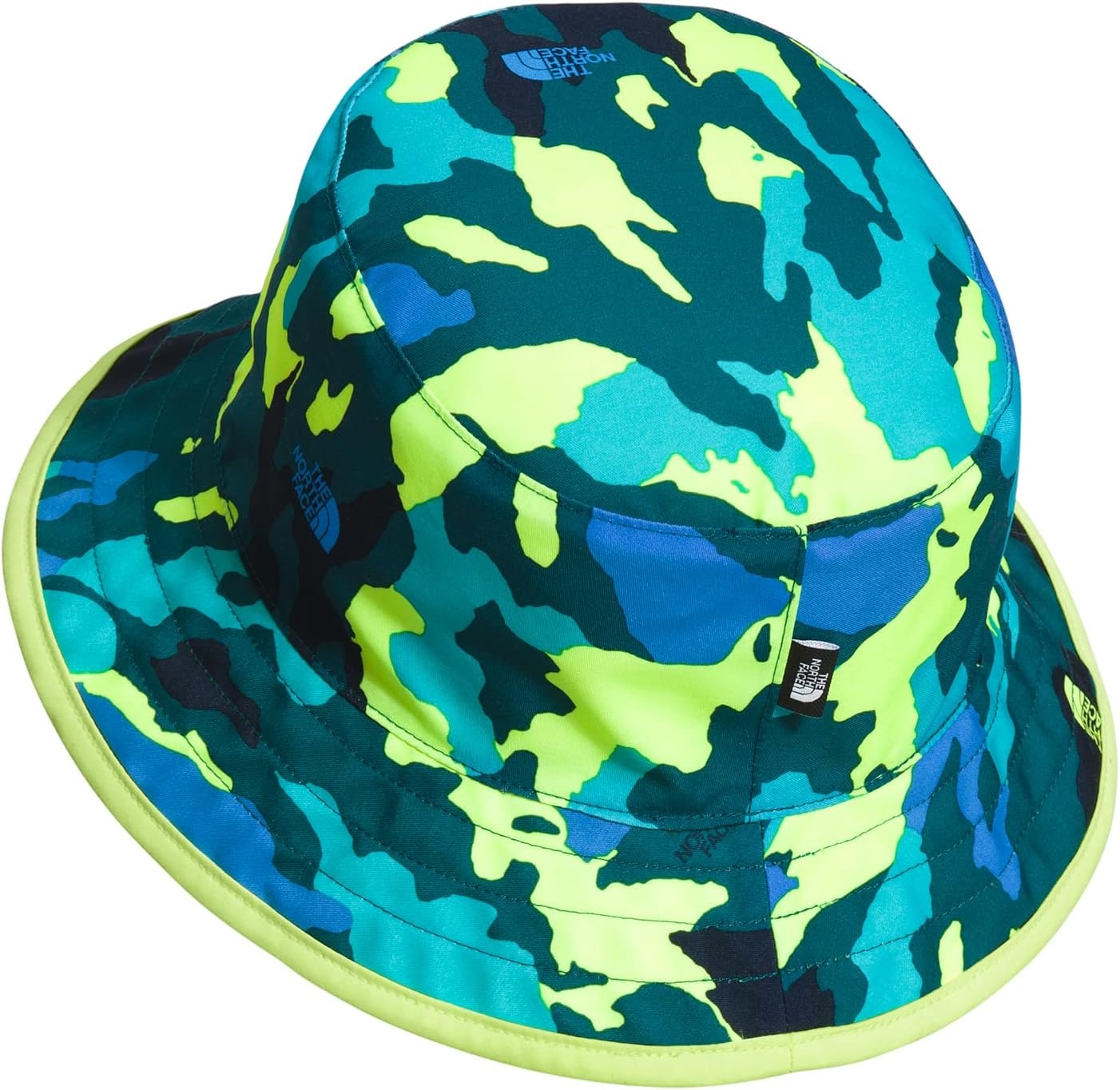 image:imageThe North Face Kids Class V Reversible Bucket Big KidSummit Navy Nature Camo PrintLed Yellow