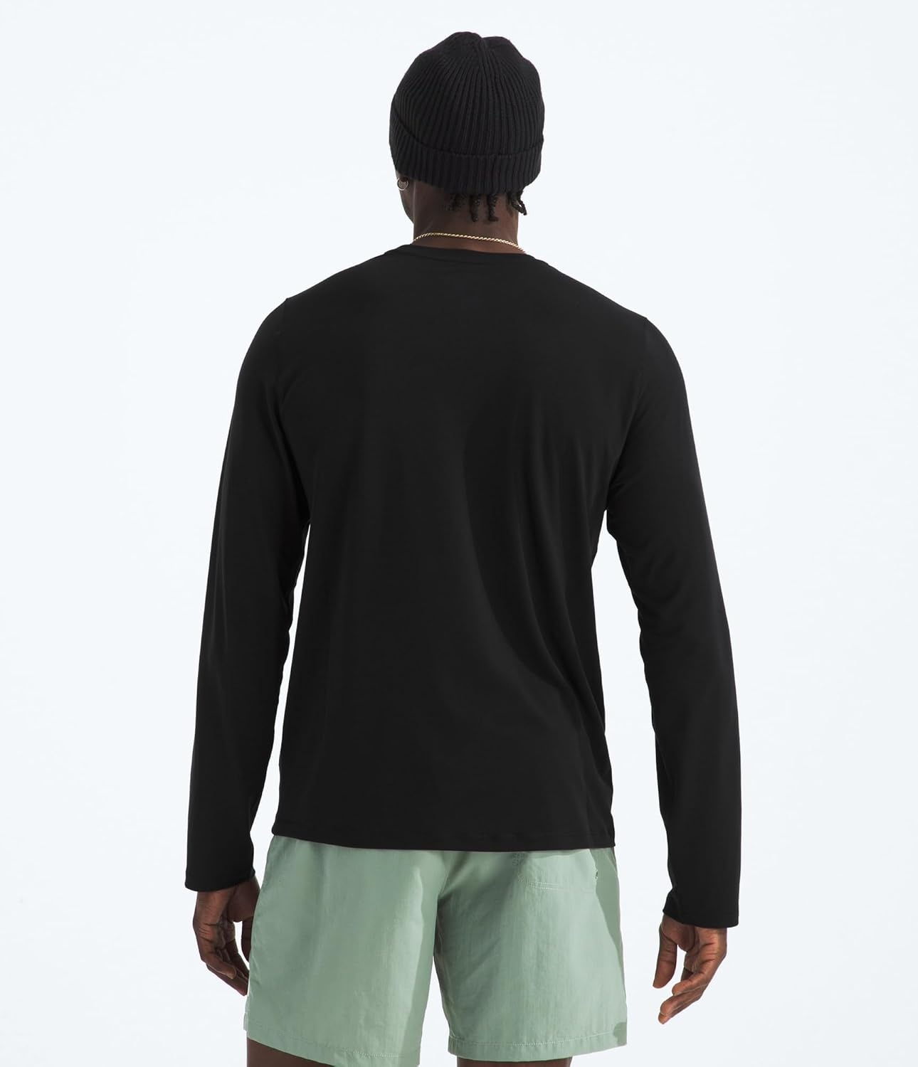 image:imageThe North Face Mens Adventure LongSleeve Tee Lightweight amp Breathable Shirt UPF 40 Sun Protection SnagResistantTnf Black