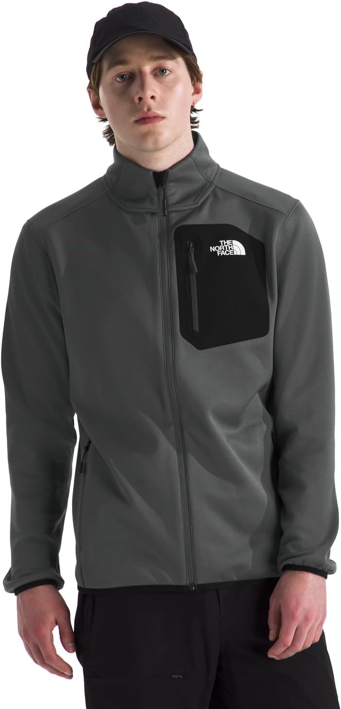 image:imageThe North Face Mens Crest Full Zip Jacket Fleece Coat with Water Repellent FinishAnthracite GreyTnf Black