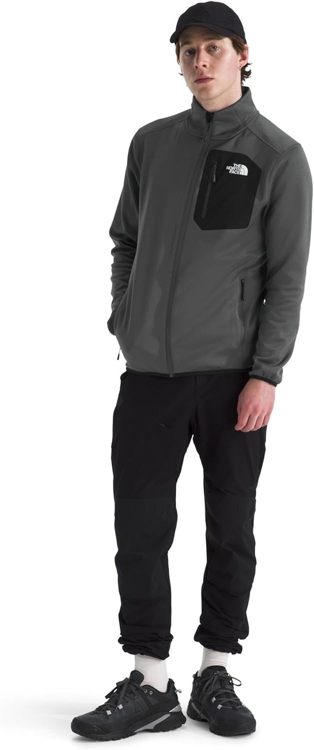 image:imageThe North Face Mens Crest Full Zip Jacket Fleece Coat with Water Repellent FinishAnthracite GreyTnf Black
