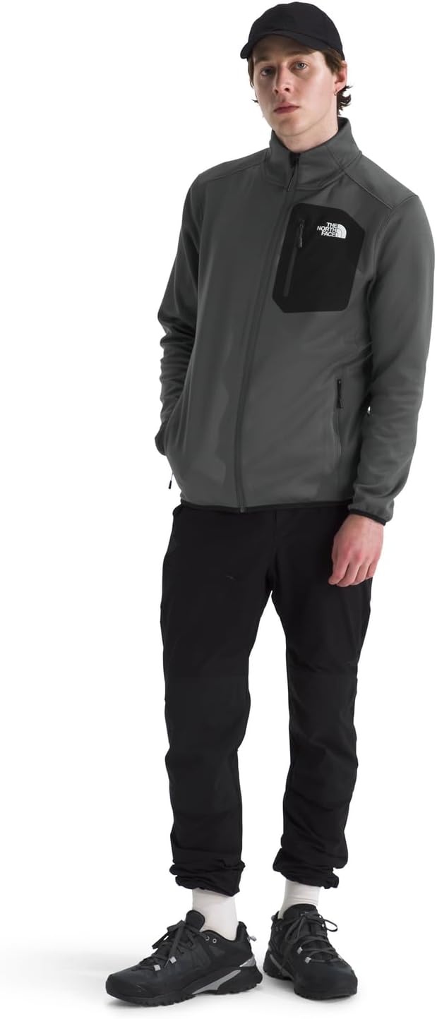 image:imageThe North Face Mens Crest Full Zip Jacket Fleece Coat with Water Repellent FinishAnthracite GreyTnf Black