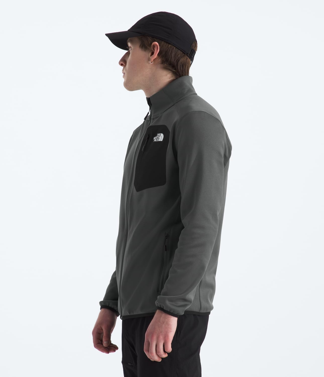 image:imageThe North Face Mens Crest Full Zip Jacket Fleece Coat with Water Repellent FinishAnthracite GreyTnf Black