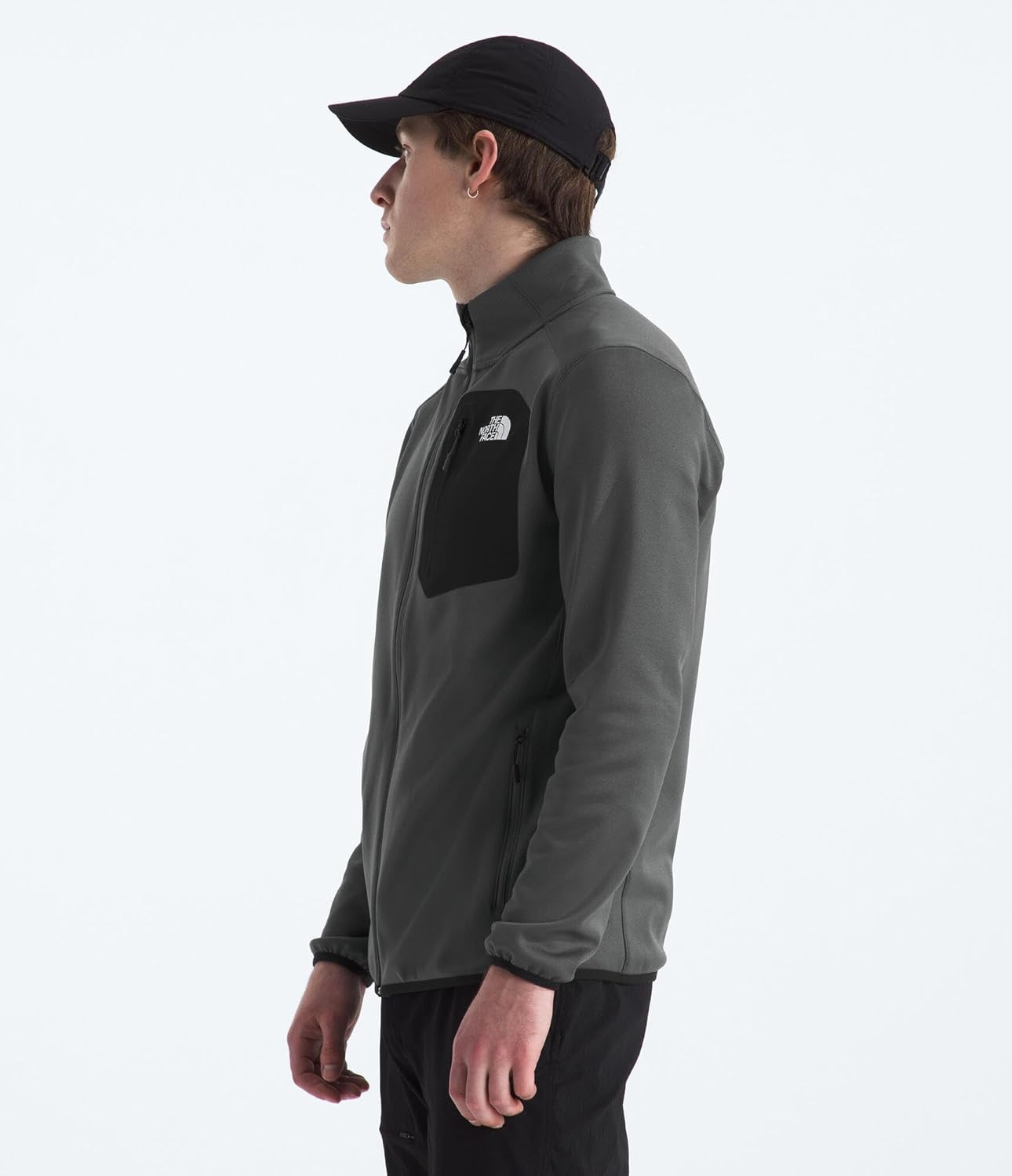 image:imageThe North Face Mens Crest Full Zip Jacket Fleece Coat with Water Repellent FinishAnthracite GreyTnf Black