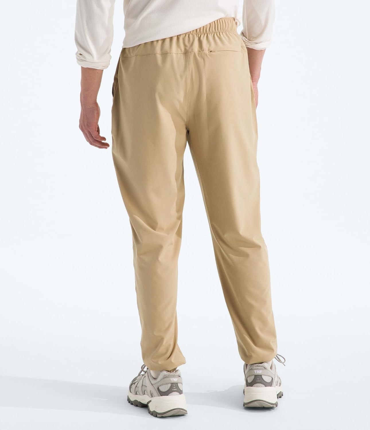 image:imageThe North Face Mens Paramount Jogger Moisture Wicking Pants Elastic Waistband with Adjustable Drawcord Hand PocketsKhaki Stone