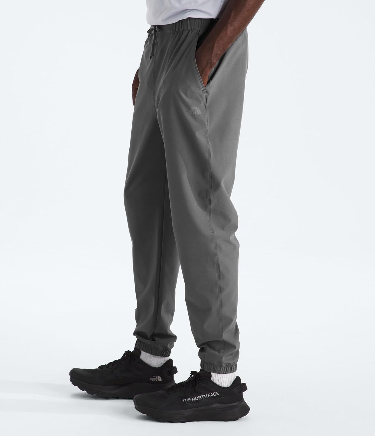 image:imageThe North Face Mens Paramount Jogger Moisture Wicking Pants Elastic Waistband with Adjustable Drawcord Hand PocketsSmoked Pearl