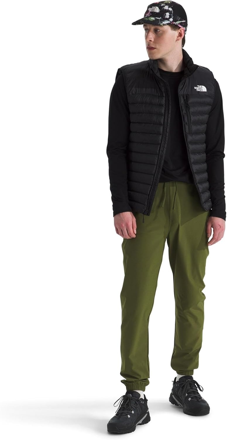 image:imageThe North Face Mens Paramount Jogger Moisture Wicking Pants Elastic Waistband with Adjustable Drawcord Hand PocketsWoodland Green