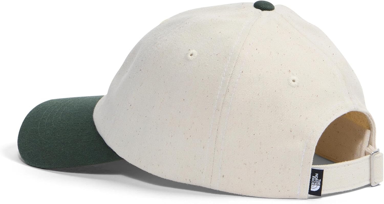 image:imageThe North Face Norm Baseball Hat Shallow Fit Ball Cap with Embroidered Logo Adjustable Strap Closure amp Silver BuckleBottle GreenWhite Dune