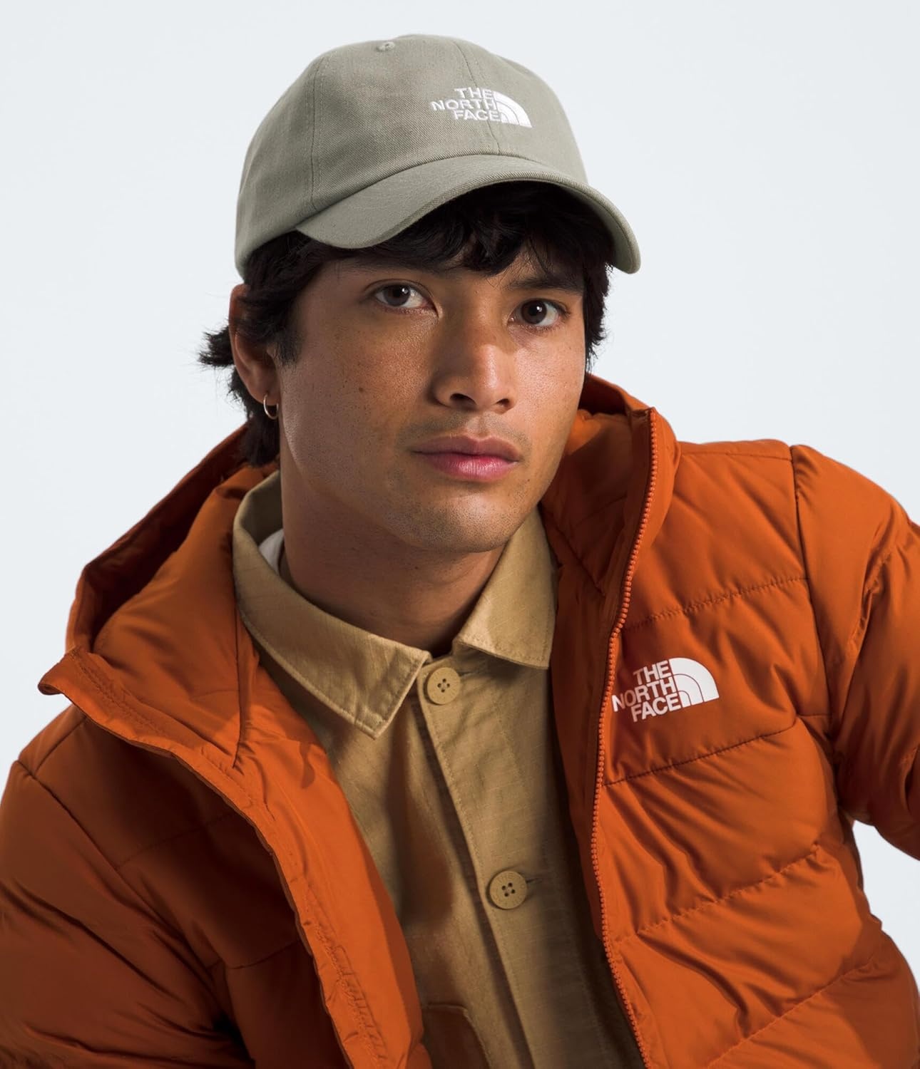image:imageThe North Face Norm Baseball Hat Shallow Fit Ball Cap with Embroidered Logo Adjustable Strap Closure amp Silver BuckleClay Grey