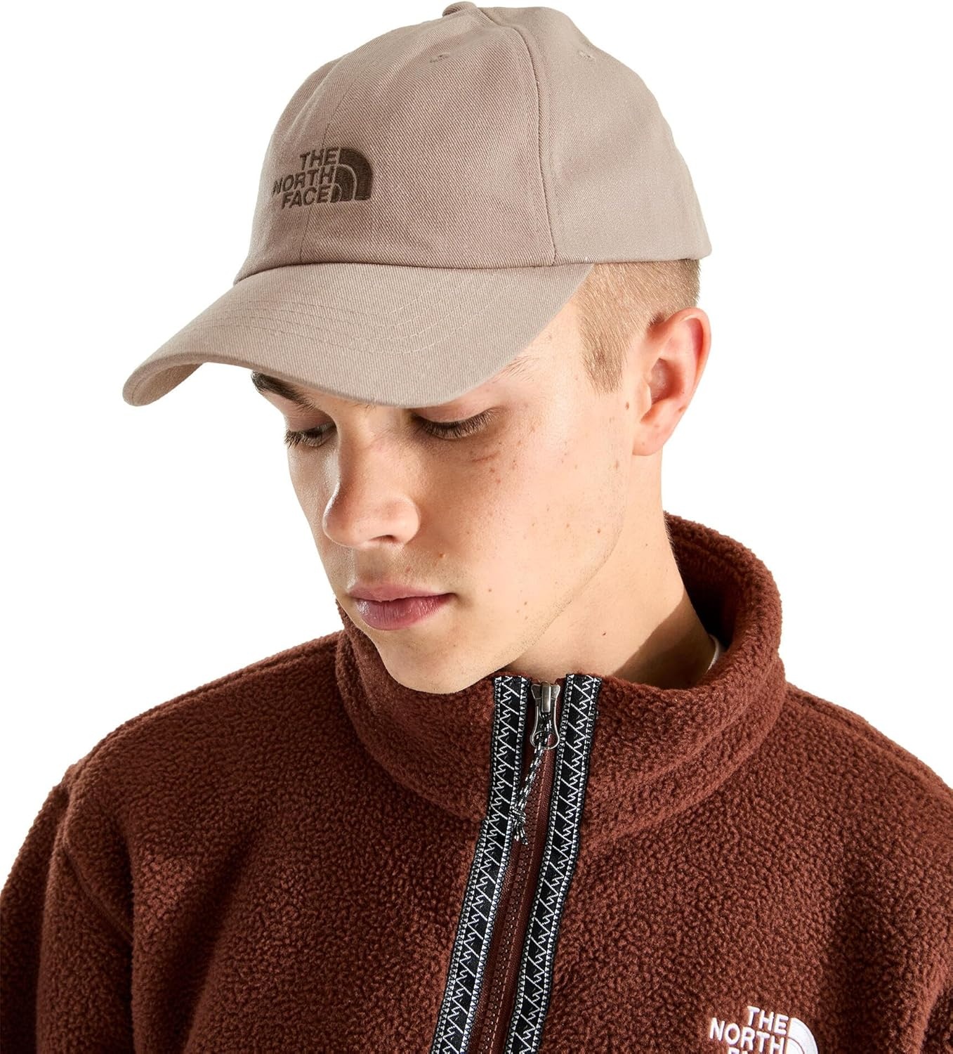 image:imageThe North Face Norm Baseball Hat Shallow Fit Ball Cap with Embroidered Logo Adjustable Strap Closure amp Silver BuckleGarnet