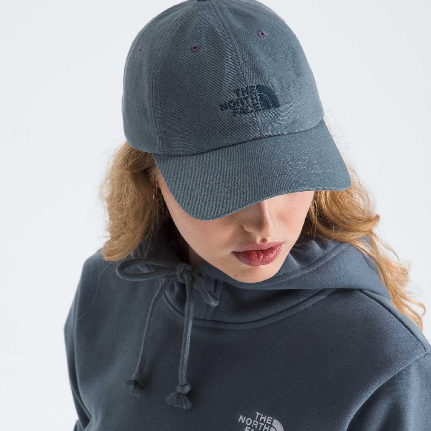 image:imageThe North Face Norm Baseball Hat Shallow Fit Ball Cap with Embroidered Logo Adjustable Strap Closure amp Silver BuckleGranite Grey