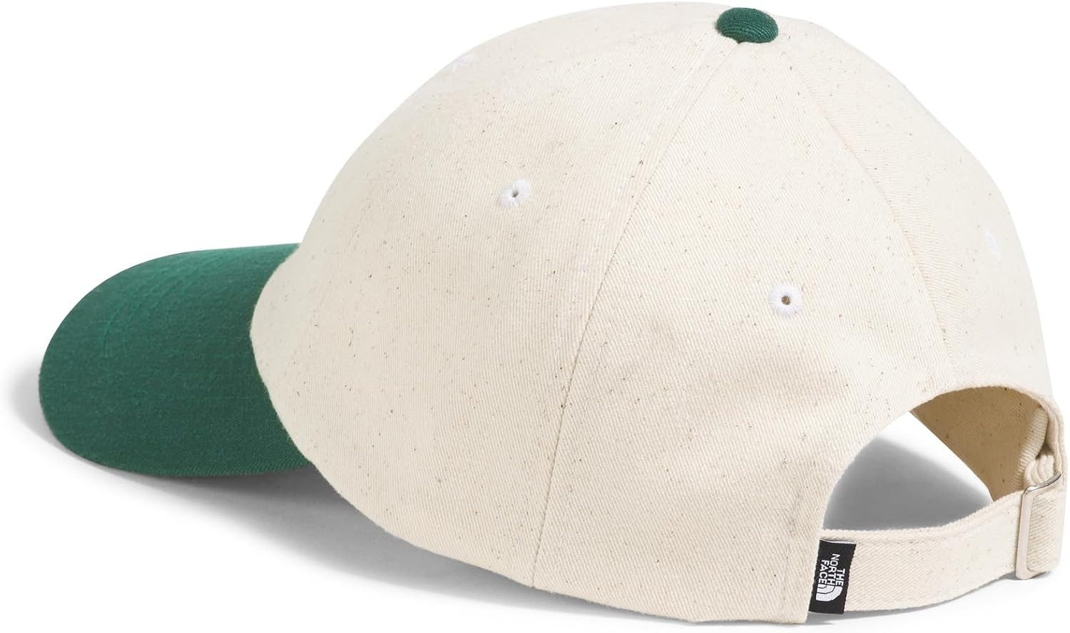 image:imageThe North Face Norm Baseball Hat Shallow Fit Ball Cap with Embroidered Logo Adjustable Strap Closure amp Silver BuckleHunter GreenWhite Dune