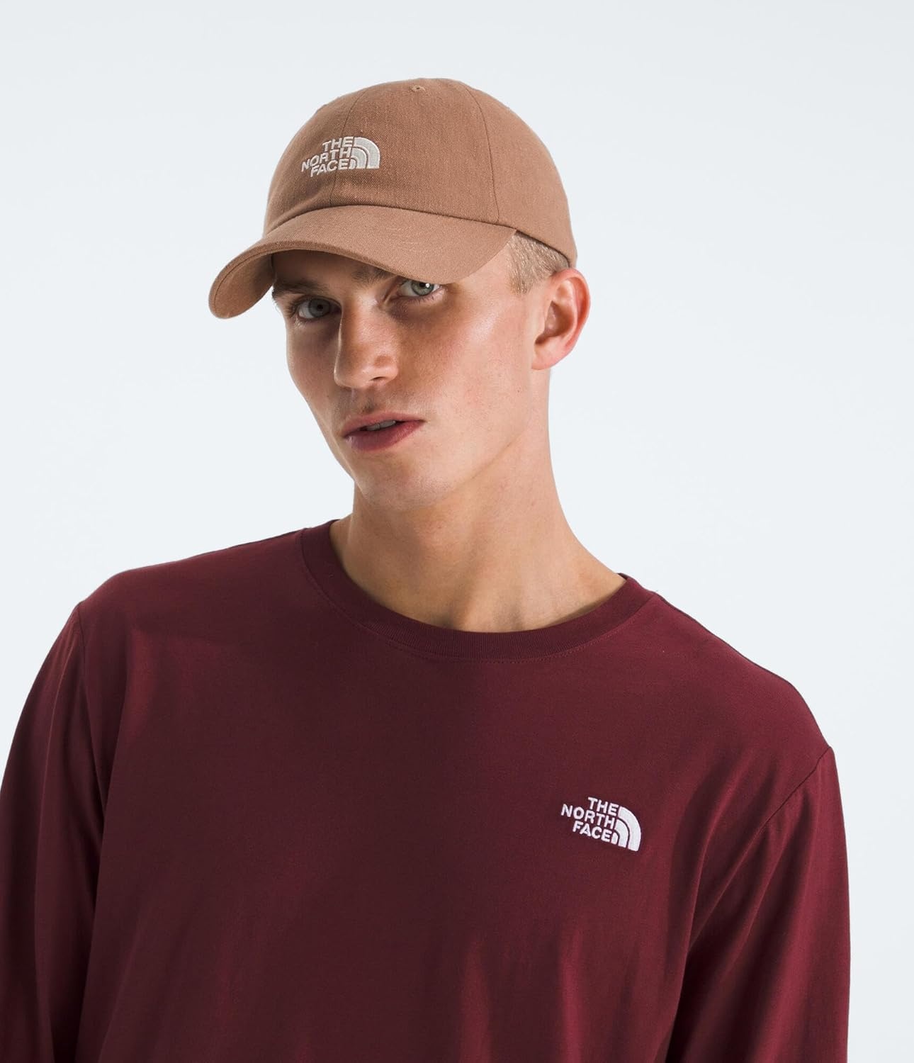 image:imageThe North Face Norm Baseball Hat Shallow Fit Ball Cap with Embroidered Logo Adjustable Strap Closure amp Silver BuckleLatte