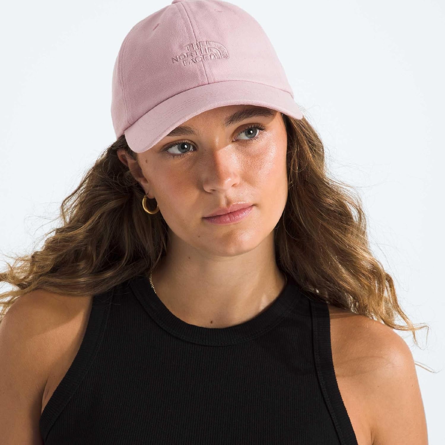 image:imageThe North Face Norm Baseball Hat Shallow Fit Ball Cap with Embroidered Logo Adjustable Strap Closure amp Silver BuckleMetal Pink