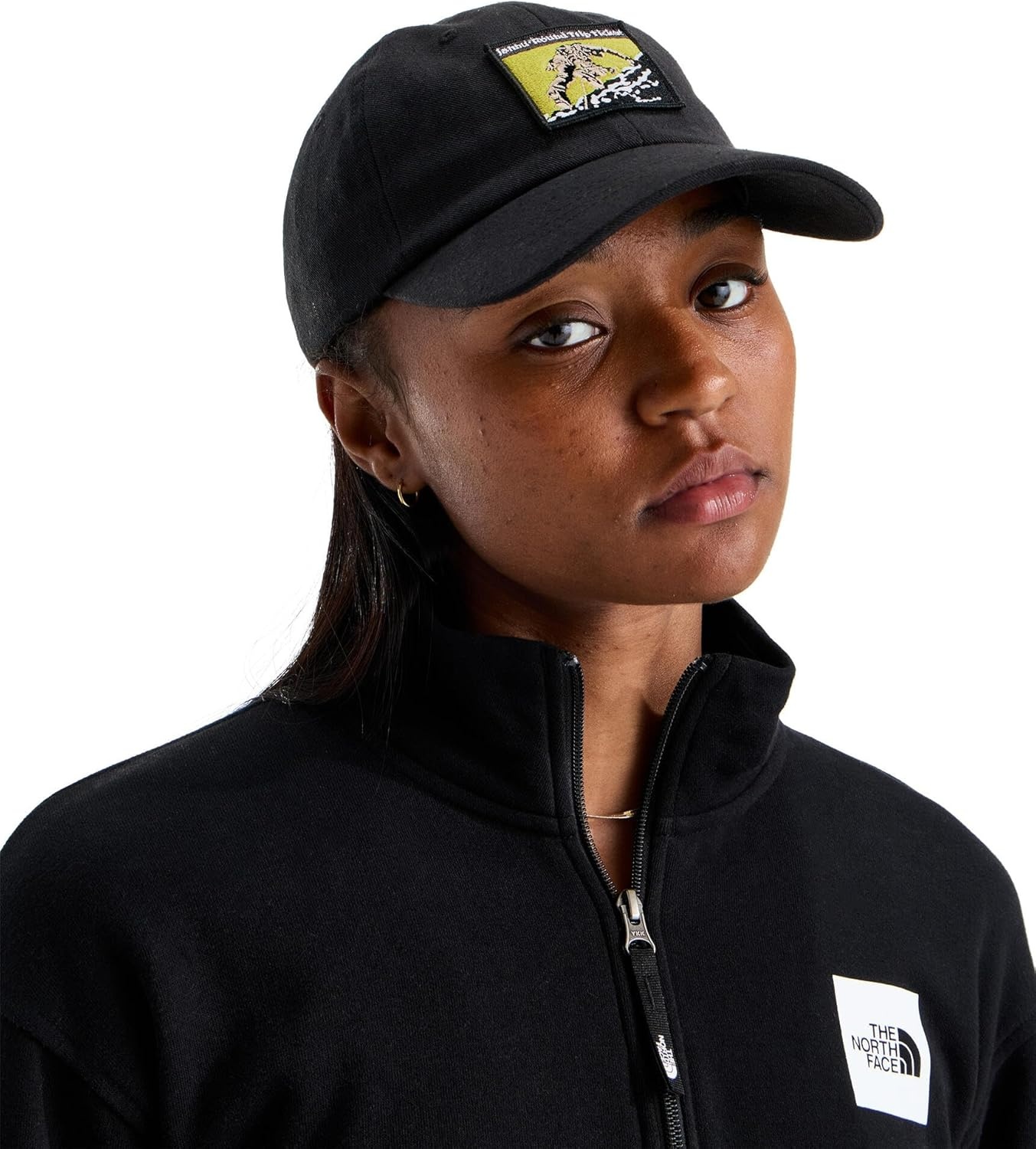 image:imageThe North Face Norm Baseball Hat Shallow Fit Ball Cap with Embroidered Logo Adjustable Strap Closure amp Silver BuckleTnf BlackExpedition Proven Patch
