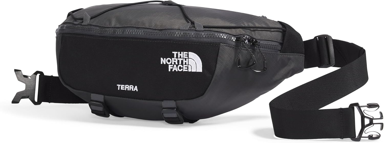 image:imageThe North Face Terra Lumbar Hiking Hip Pack 6 Liter Storage Belt Bag Water Repellent Finish Adjustable Strap Secure Zip Pockets Shady BlueDuck Green One SizeAsphalt GreyTNF BlackNPF