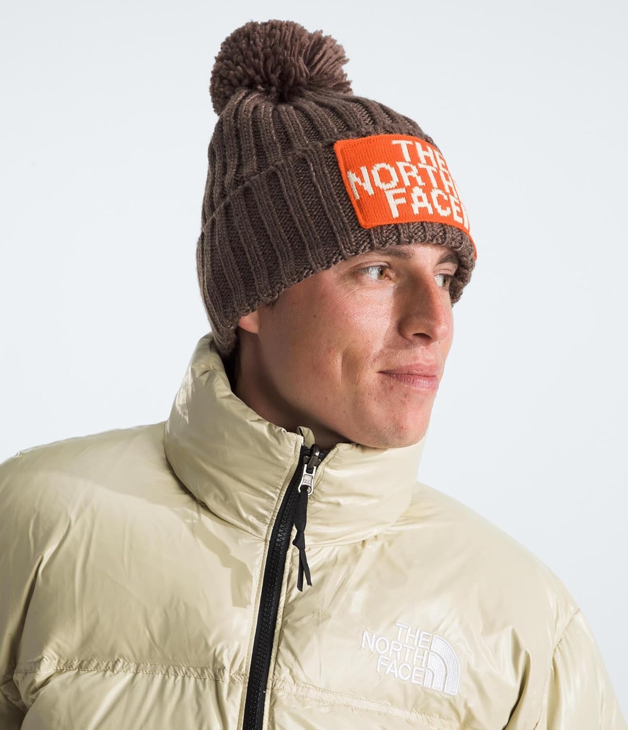 image:imageThe North Face Unisex Adult Heritage Ski TukeSmokey BrownTnf OrangeWhite Dune