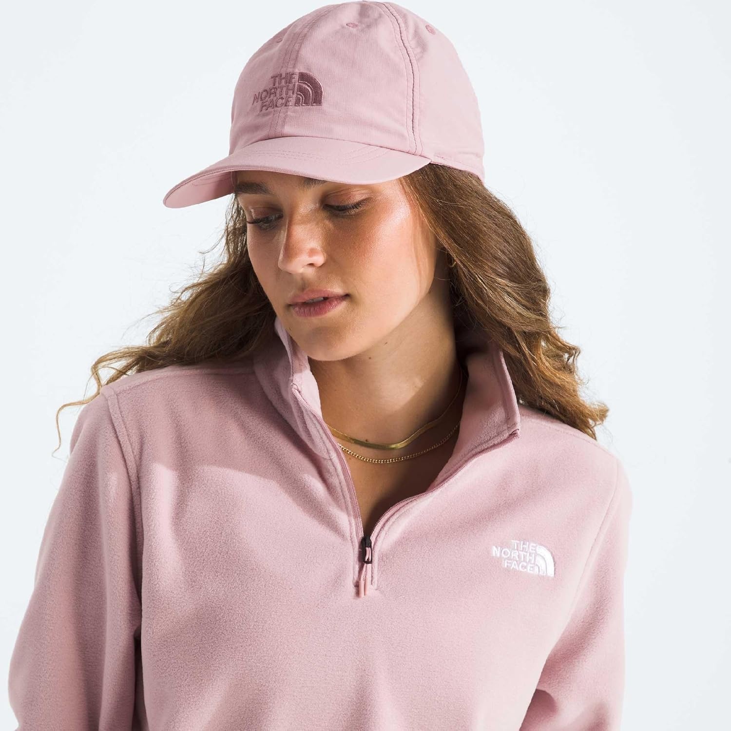 image:imageThe North Face UnisexAdult Horizon Hat Classic Fit Baseball Cap for Men amp Women Perfect for Golf Cycling amp Everyday WearMetal Pink