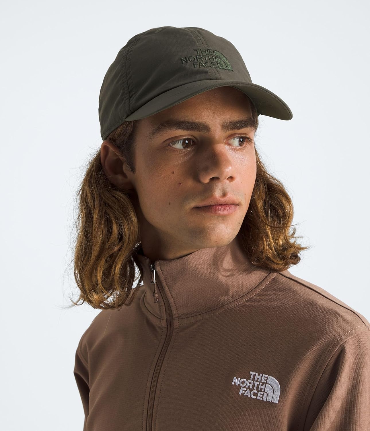image:imageThe North Face UnisexAdult Horizon Hat Classic Fit Baseball Cap for Men amp Women Perfect for Golf Cycling amp Everyday WearNew Taupe Green