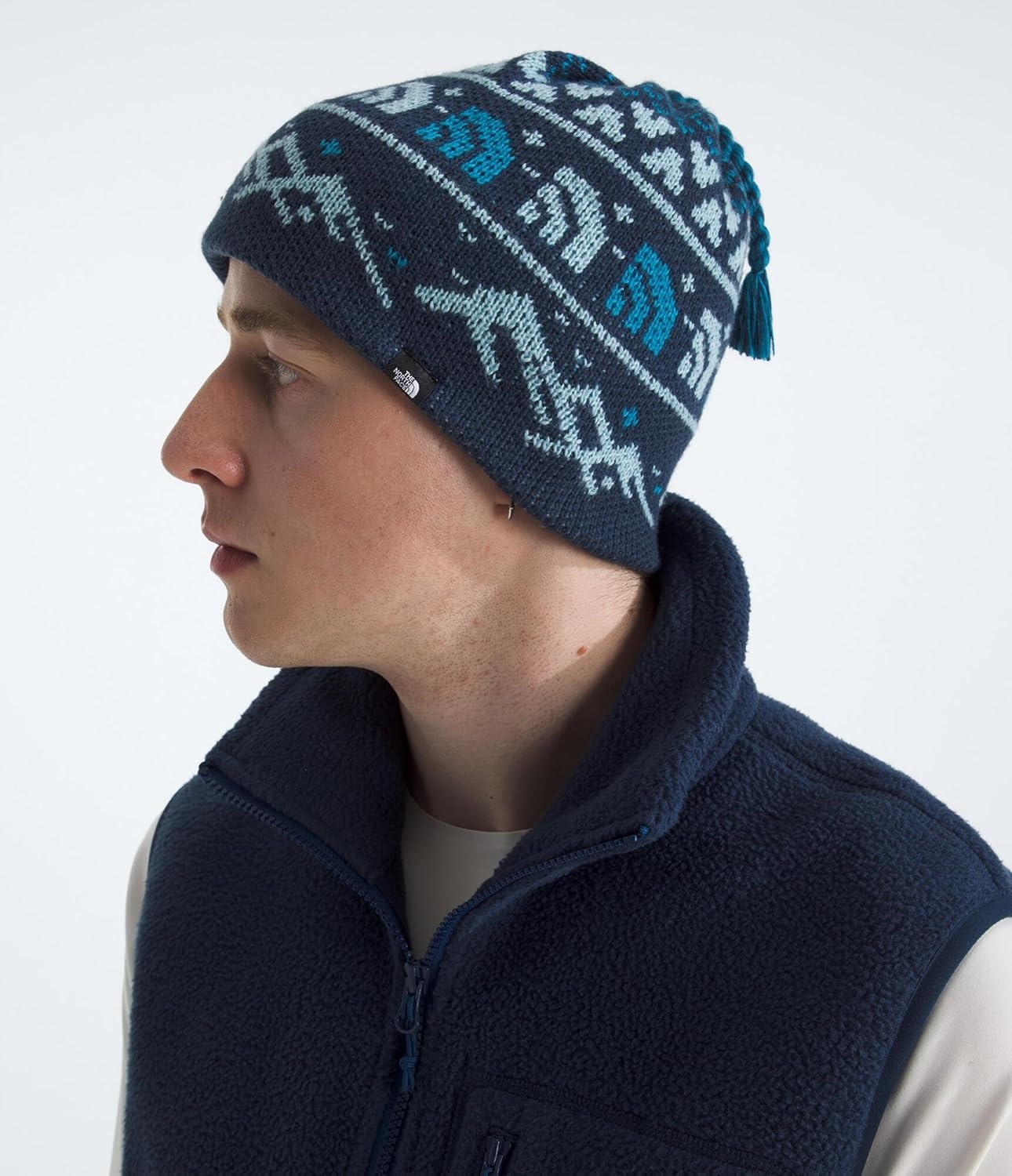 image:imageThe North Face Womens Cabin Ski TukeSummit Navy JacquardTassel