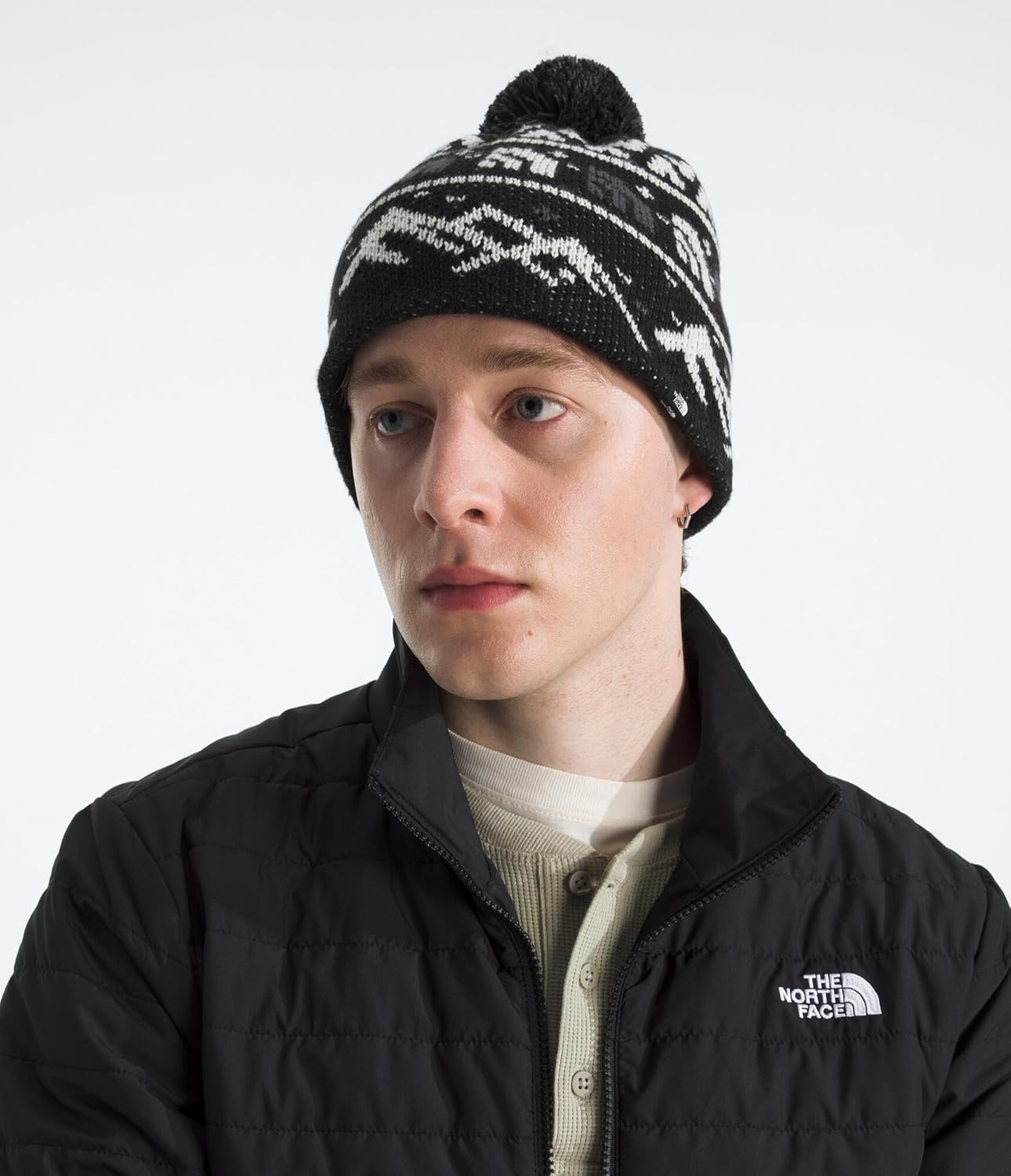image:imageThe North Face Womens Cabin Ski TukeTnf Black JacquardPom