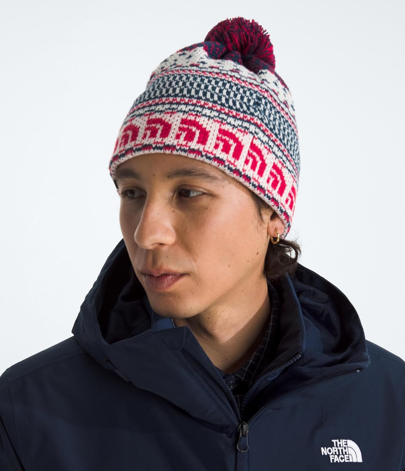 image:imageThe North Face Womens Cabin Ski TukeWhite Dune JacquardPom