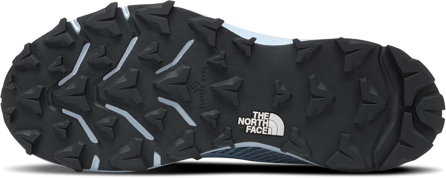 image:imageThe North Face Womens Vectiv Fastpack Mid Waterproof Hiking Shoe Rubber Outsole High Traction 4mm LugIndigo StoneShady Blue