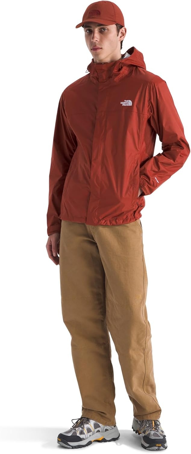 image:imageThe North Face mens Venture 2 Jacket Waterproof amp Windproof Hooded Raincoat Adjustable Hood Breathable PitzipsIron Clay